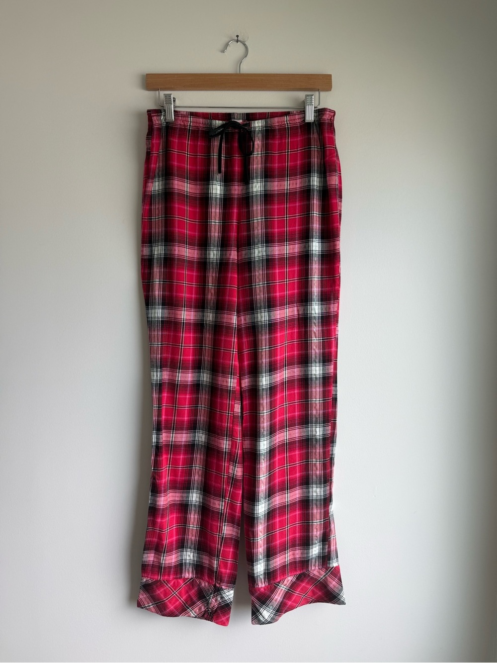Victoria’s Secret Plaid Pajama Set XS Red Pink Button Up Pants - Picture 3 of 10
